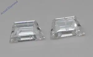 A Pair of Trapezoid Cut Natural Mined Loose Diamonds (0.92 Ct,F Color,SI3 Clarity)