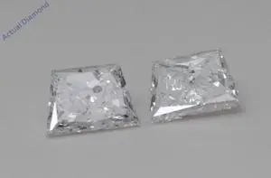 A Pair of Trapezoid Cut Natural Mined Loose Diamonds (1.01 Ct,E-f Color,I1 Clarity)