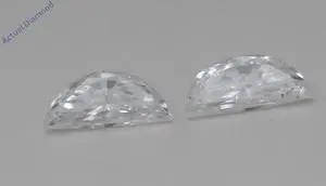 A Pair of Half Moon Cut Natural Mined Loose Diamonds (0.71 Ct,D-e Color,I1 Clarity)