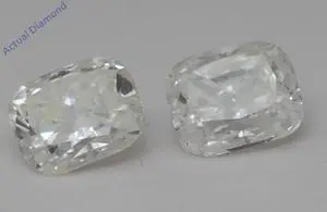 A Pair of Cushion Cut Natural Mined Loose Diamonds (1.56 Ct,J-k Color,VS1-VS2 Clarity)