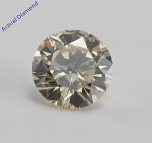 Round Cut Loose Diamond (0.71 Ct, Natural Orange Light Brown, SI2)