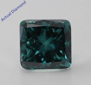 Radiant Cut Loose Diamond (2.61 Ct, Greenish Blue(Color Irradiated), SI1(ClarIty Enhanced))