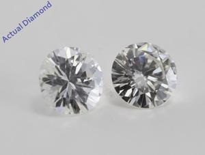 A Pair of Round Cut Loose Diamonds (0.99 Ct, I ,VS2)