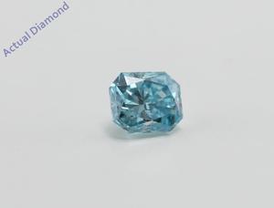 Radiant Loose Diamond (1.01 Ct, Fancy Vivid Blue(Irradiated) Color, SI1(Clarity Enhanced) Clarity) IGL