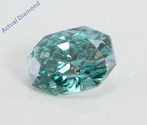 Radiant Cut Loose Diamond (0.51 Ct, Sky Blue(Irradiated) Color, VS1 Clarity)