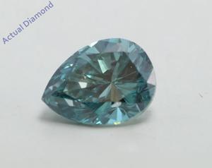 Pear Cut Loose Diamond (1.5 Ct, Fancy Blue(Irradiated) Color, VS2 Clarity) IGL Certified