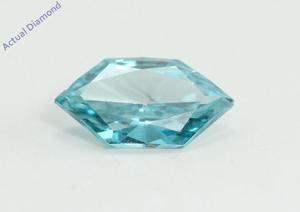 Marquise Duchess Cut Loose Diamond (0.69 Ct, Fancy Blue(Irradiated) Color, VS1 Clarity) IGL Certified