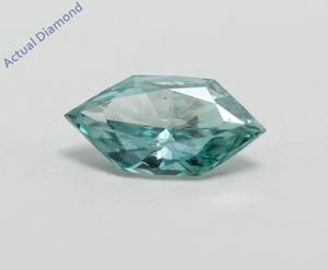 Marquise Duchess Cut Loose Diamond (0.6 Ct, Fancy Blue(Irradiated) Color, VS1 Clarity) IGL Certified