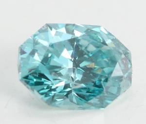 Radiant Cut Loose Diamond (0.49 Ct, Ocean Blue Color, VS1 Clarity)