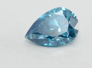 Pear Cut Loose Diamond (0.61 Ct, Blue(Irradiated) Color, si2 Clarity)