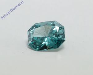 Radiant Cut Loose Diamond (0.82 Ct, Fancy Blue(Irradiated) Color, si1 Clarity) IGL Certified