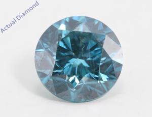 Round Loose Diamond (1.03 Ct, Fancy Intense Blue(Irradiated) Color, Vs2(clarity Enhanced) Clarity) IGL