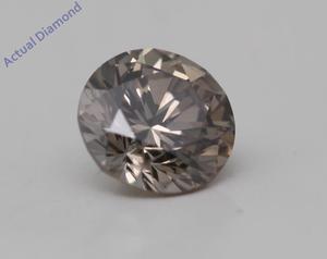 Round Cut Loose Diamond (0.25 Ct, Natural Fancy Dark Brown Color, SI2 Clarity) GIA Certified