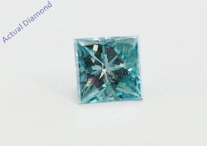 Princess Loose Diamond (1.09 Ct, Fancy Intence Blue(Irradiated) Color, Si1(clarity Enhanced) Clarity) IGL