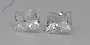 A Pair of Princess Cut Loose Diamonds (0.7 Ct,I Color,SI2 Clarity)