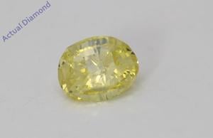 Oval Millennial Sunrise (Limited Edition) Cut Loose Diamond 0.44 Ct,Yellow Irradiated Color,SI2 Clarity