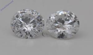 A Pair of Round Cut Loose Diamonds (0.56 Ct,G Color,I1 Clarity)