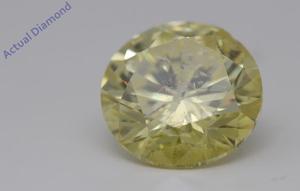 Round Loose Diamond (5.08 Ct Fancy Vivid Yellow(Irradiated) I1(Enhanced laser Drilled) Clarity) IGL