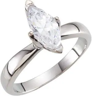 Marquise Diamond Solitaire Engagement Ring,14k White Gold (0.91 Ct,I Color,SI1 Clarity) IGL Certified