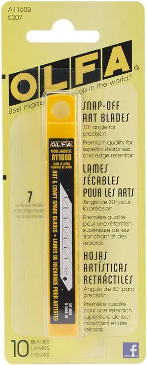 Snap-Off Art Knife Replacement Blades 10/Pkg-For 9150