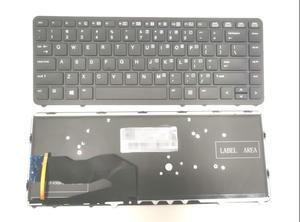 LIXSUNTEK Laptop Replacement US Layout with Backlit (No Pointer) Compatible with HP EliteBook 740 G1 G2 / 750 G1 G2 / HP ZBook 15U G2/ 14 G2 Series (with Black Frame)