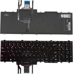 LIXSUNTEK Replacement Laptop Keyboard Backlight for Dell Latitude E5550 E5570 5580 5590 5591, Precision 3510 3520 7510 7520 7710 7720 Series Laptop with Pointer US Layout