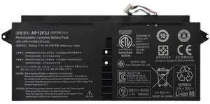 New Genuine 7.4V 35Wh 4680mAh AP12F3J Laptop Battery Compatible with Acer Aspire 13.3" S7-391 Ultrabook Series 2ICP3/65/114-2