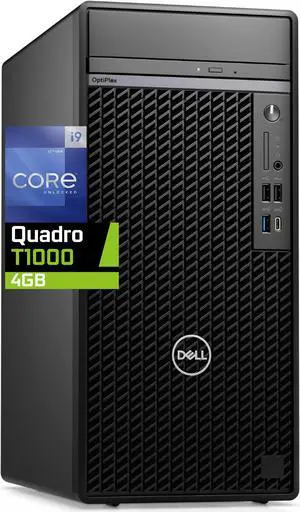 Dell Optiplex 7010 PLUS Tower Computer - Intel i9-12900K, 32GB RAM, 1TB NVMe SSD, Nvidia Quadro T1000 4GB, 3- Monitor Support, DisplayPort, HDMI, DVDRW, Wi-Fi, BT, USB-C 10GBps, Windows 11 Pro Dell Optiplex 7010 PLUS Tower Computer - Intel i9-12900K, 32GB RAM, 1TB NVMe SSD, Nvidia Quadro T1000 4GB, 3- Monitor Support, DisplayPort, HDMI, DVDRW, Wi-Fi, BT, USB-C 10GBps, Windows 11 Pro
