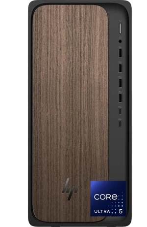 HP OmniDesk Desktop AI PC - Intel Core Ultra 5 225, 16GB DDR5 RAM, 1TB PCIe SSD, Intel AI Boost, HDMI, DisplayPort, Wi-Fi 6, Bluetooth, USB-C, Windows 11 Pro - Dark Wood Finish HP OmniDesk Desktop AI PC - Intel Core Ultra 5 225, 16GB DDR5 RAM, 1TB PCIe SSD, Intel AI Boost, HDMI, DisplayPort, Wi-Fi 6, Bluetooth, USB-C, Windows 11 Pro - Dark Wood Finish