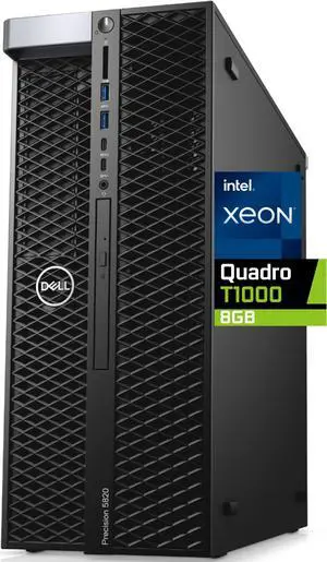 Dell Precision Xeon 5820 Tower Computer - Intel Xeon W-2245 8-Core, 256GB RAM, 2TB NVMe + 2TB SSD, Nvidia Quadro T1000 8GB, 8K Mini DisplayPort, HDMI, DVDRW, Wi-Fi, BT, USB-C 10GBps, Windows 11 Pro Dell Precision Xeon 5820 Tower Computer - Intel Xeon W-2245 8-Core, 256GB RAM, 2TB NVMe + 2TB SSD, Nvidia Quadro T1000 8GB, 8K Mini DisplayPort, HDMI, DVDRW, Wi-Fi, BT, USB-C 10GBps, Windows 11 Pro
