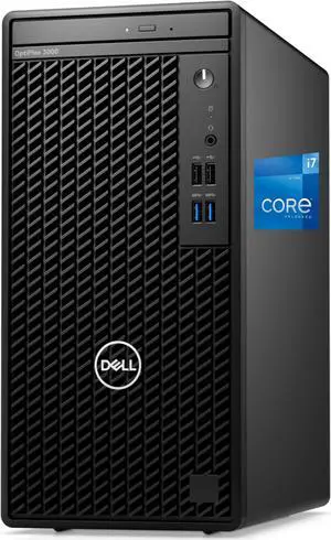 Dell 3000 Optiplex Tower- Intel i7-12700K, 64GB RAM, 2TB NVMe SSD + 1TB HDD, DisplayPort, HDMI, VGA, USB C, DVDRW, USB Wi-Fi- Bluetooth, Windows 11 Pro