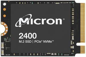 Micron 2400A 512GB PCIe Gen4 NVMe 1.4 M.2 2230 SSD with 176-layer QLC NAND and AES 256-bit Encryption for High-Speed Performance in Compact Devices