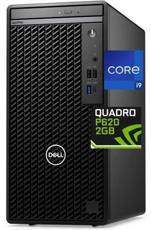 Dell Optiplex 7020 Tower Computer, Intel Core i9-12900KF, 32GB RAM, 512GB NVMe SSD+1TB SSD,Nvidia Quadro P620 2GB,Type-C, AX WiFi , BT, DisplayPort, HDMI, 7000 Business Computer, Windows 11 Pro, Black