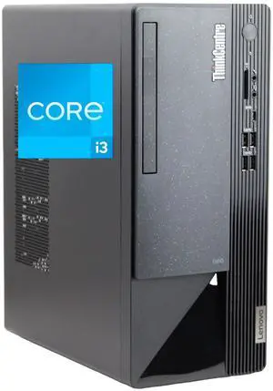 Lenovo ThinkCentre Neo 50T Gen 4 Tower Computer - Intel Core i3-13100 32GB Ram, 512GB NVMe SSD, DisplayPort, HDMI, VGA,  USB Type-C, SD Card Reader, AX Wi-Fi, Bluetooth - Windows 11 Pro