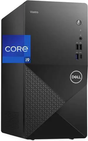 Dell Vostro 3030 Tower Computer - Intel Core i9-12900K, 64GB RAM, 2TB NVMe SSD, Intel UHD Graphics 770, 2-Monitor Support, DisplayPort, HDMI, AX Wi-Fi BT, 3910 Upgrade ,Windows 11 Pro