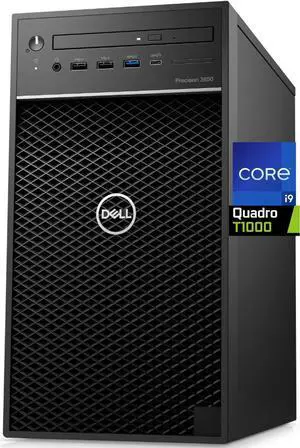 Dell Precision 3650 Tower Workstation, Intel i9-11900 - 128GB RAM, 2TB NVMe SSD + 1TB HDD, NVIDIA Quadro T1000 8GB, DisplayPort, HDMI, USB C, WiFi, Bluetooth - Windows 11 Pro, Computer