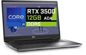 Dell Precision 7780 Mobile Workstation 17.3" FHD Laptop, Intel Core i9-13950HX, 128GB RAM, 2TB NVMe SSD, NVIDIA RTX ADA 3500 12GB, HDMI, USB-C, Wi-Fi, BT - Windows 11 Pro - AI Copilot, Grey Dell Precision 7780 Mobile Workstation 17.3" FHD Laptop, Intel Core i9-13950HX, 128GB RAM, 2TB NVMe SSD, NVIDIA RTX ADA 3500 12GB, HDMI, USB-C, Wi-Fi, BT - Windows 11 Pro - AI Copilot, Grey
