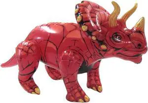 Treasure Gurus 28" Inflatable Triceratops Swim Pool Dinosaur Water Float Blow Party Toy Floatie Decor
