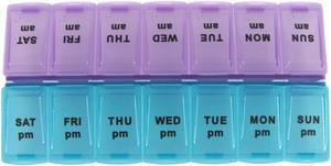 Treasure Gurus 7-Day AM PM Pill Box Medication Organizer Weekly Medicine Storage Holder Vitamin Case