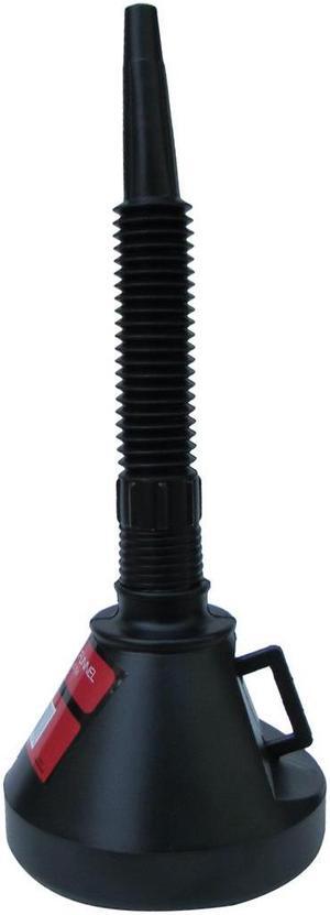 Treasure Gurus 7" Multi-Functional Jumbo Plastic Wide Mouth Garage Automotive Oil Gas Funnel Long Flexible Extension