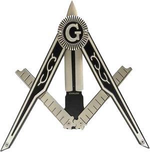 Free Mason Seal G Square & Compasses Folding Pocket Knife