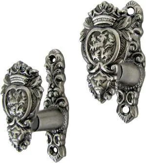 Treasure Gurus Medieval Lion Head Wall Mount Weapon Hooks Set