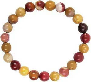 Treasure Gurus 4mm Natural Mookaite Gemstone Bead Chakra Bracelet Jasper Reiki Stone Holistic Jewelry
