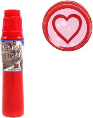 Treasure Gurus Fast Dry Red Heart Shaped Bingo Dauber Vibrant Color Bright Ink Dot Art Dabber Marker
