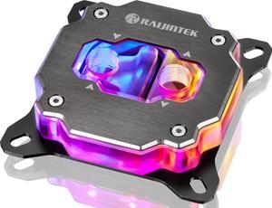 RAIJINTEK FORKIS PRO RBW, a CPU water block with ARGB LED light, made of full copper material, melted by alloying. With adapting 3D micro-fin structure, alloying brazing, Compatible with 5V ADD header