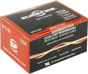 SUREFIRE SF12-BB Battery,123A,Lithium,3V,PK12
