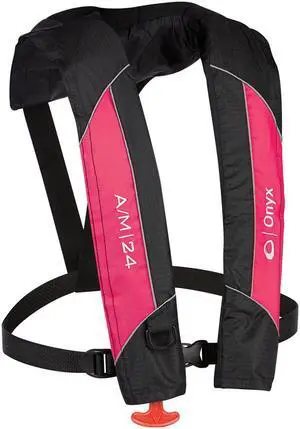 Onyx A/M-24 Automatic/Manual Inflatable PFD Life Jacket - Pink