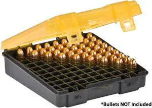 Plano 100 Count Handgun Ammo Box Hinged Cover 9MM-380ACP