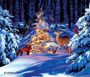Woodland Glow Christmas 550 Piece Puzzle