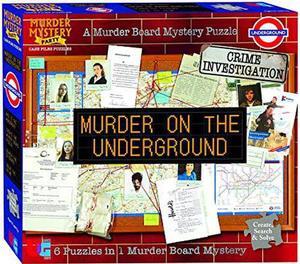 Murder On The Underground 6 In 1 Puzzle Murder Board Mystery Party Game